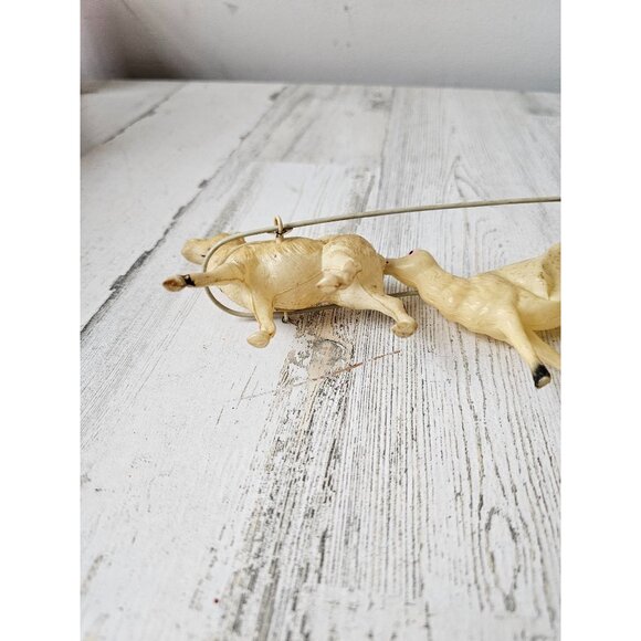 Antique Japan celluloid Santa reindeer plastic as is display sleigh - Picture 10 of 13